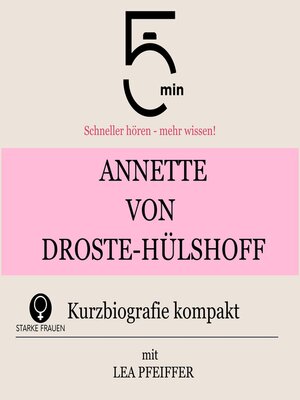 cover image of Annette von Droste-Hülshoff